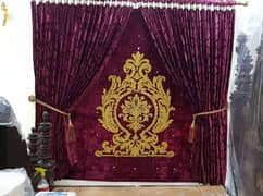 Velvet Curtain With Motive Blind