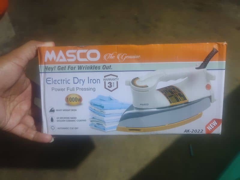 DRY IRON NEW UNUSED MASCO COMPANY 0