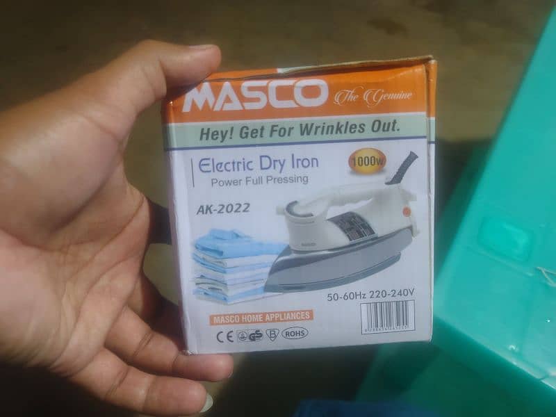 DRY IRON NEW UNUSED MASCO COMPANY 5