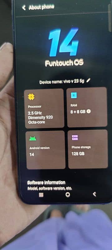 vivo v 23 5g   non pta. 8 ram 128 memory 3