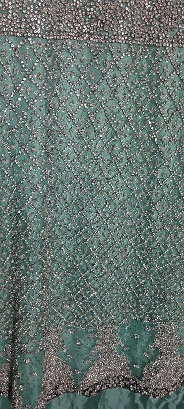 bridal tail maxi full embroidery and beauty sea green 3