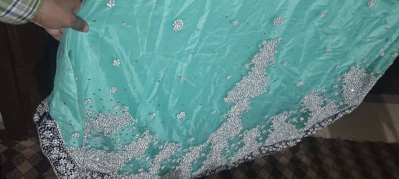 bridal tail maxi full embroidery and beauty sea green 4