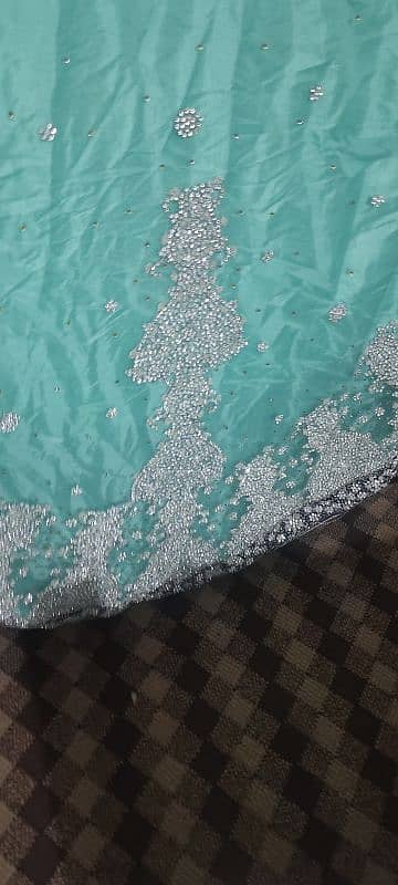 bridal tail maxi full embroidery and beauty sea green 5