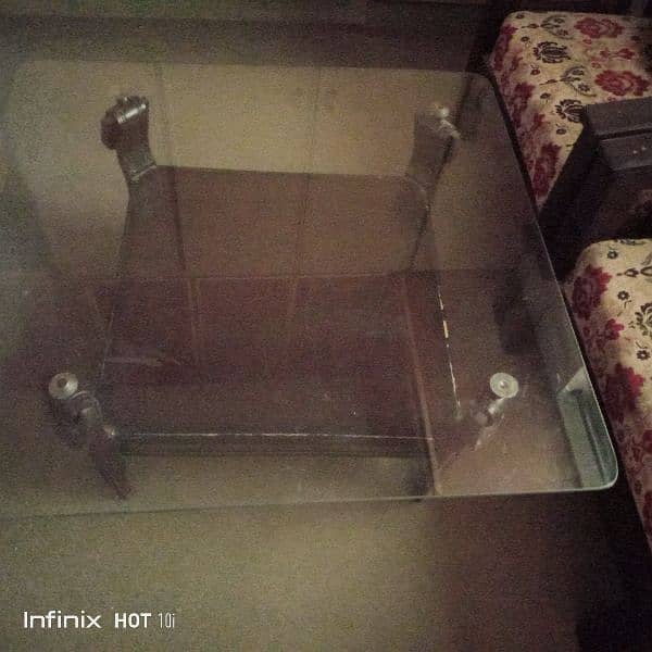 Glass table set 8