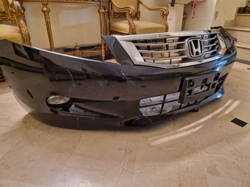 Honda Accord 2008-2012 front bumper with chrome grill and fog lights 2