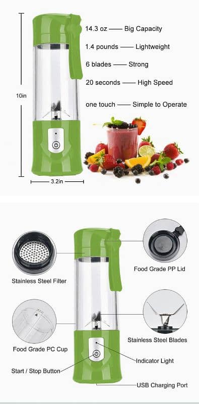 Rechargeable Juicer Blender 3