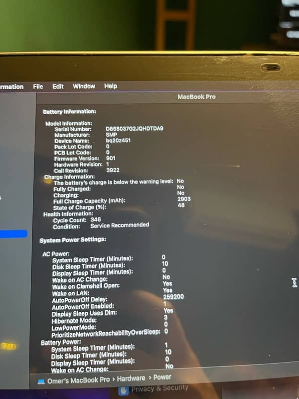 13” Macbook Pro (Touch Bar) Core i7 2017 6