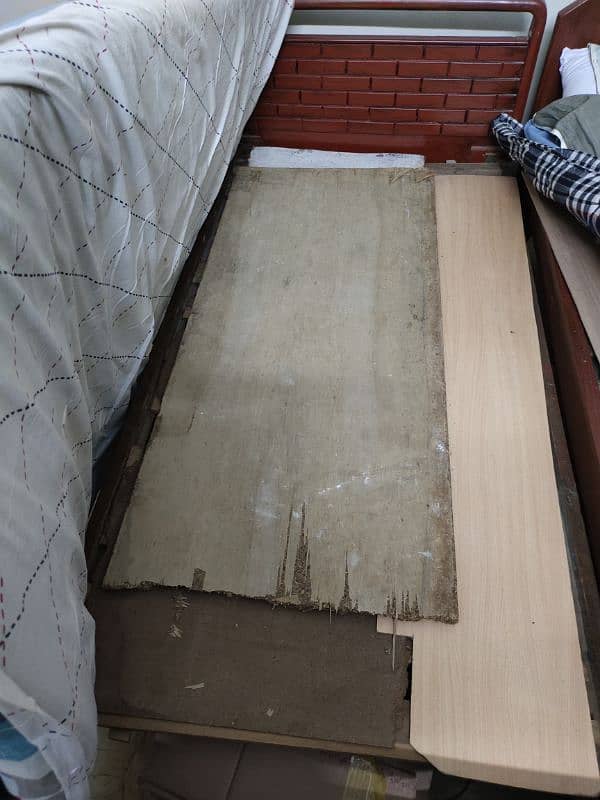 single bed with mattress and many other things for sale 9