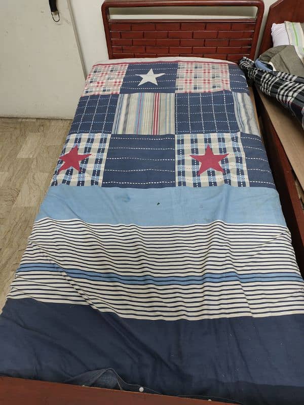 single bed with mattress and many other things for sale 10