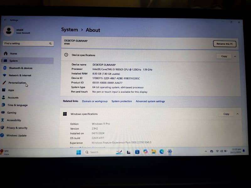 Lenovo IdeaPad 81W8 i3-10th Gen  For Sale 7