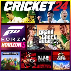 GTA 5•CRICKET 24•FORZA HORIZON 5 PC GAMES INSTALL KRWAYE ALL OVER PAK