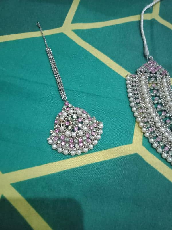 Bridal jewelry set only one time used 2