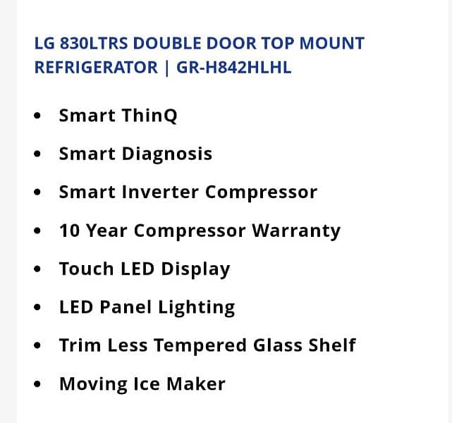 LG 830 Lit Fridge Brand New 4