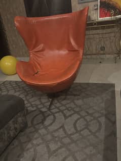 Modern Orange Swivel Chair for Sale