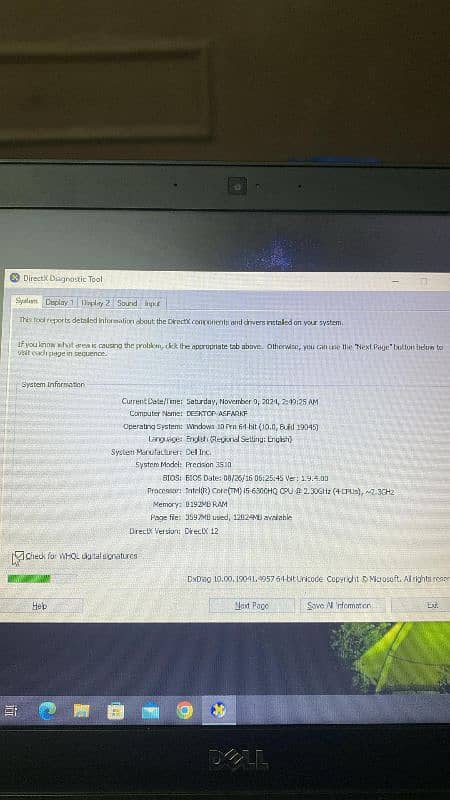 Dell i5 6th generation with 2gb graphic Card 8