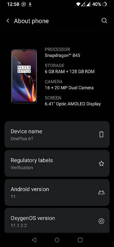 One plus 6t  6/128 urgent sale 7