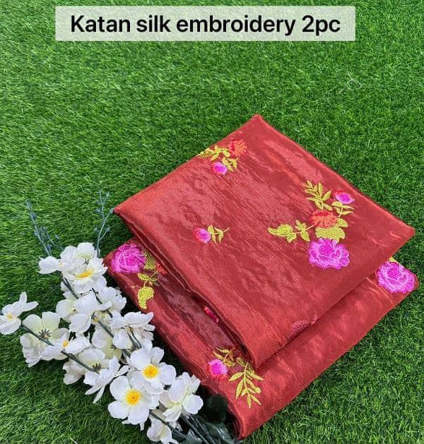 embroidered Katan silk 5