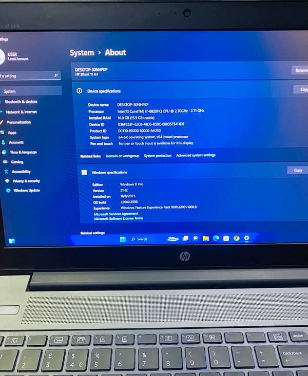 Hp Zbook 15 G3 / i7-6th Gen / 4GB GPU / 16GB Ram / 512GB SSD Nvme 6