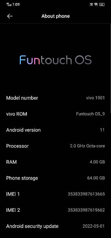 Vivo 1901 4/64 15500 2