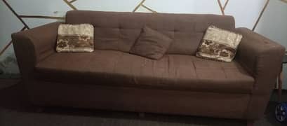 sofa set , 5 seater sofa set brown colour