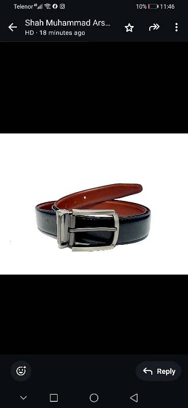 Imported belt 2 in 1 double sided Black and Brown casual belt for Men 0