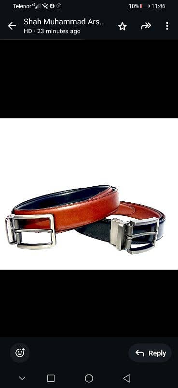 Imported belt 2 in 1 double sided Black and Brown casual belt for Men 1