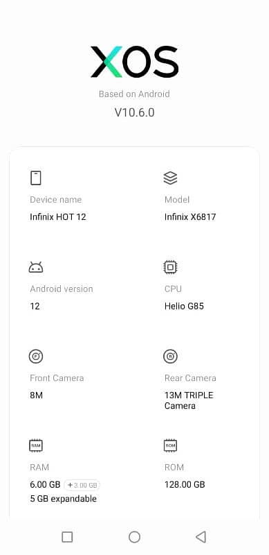 infinix hot 12 X6817 6/128 7