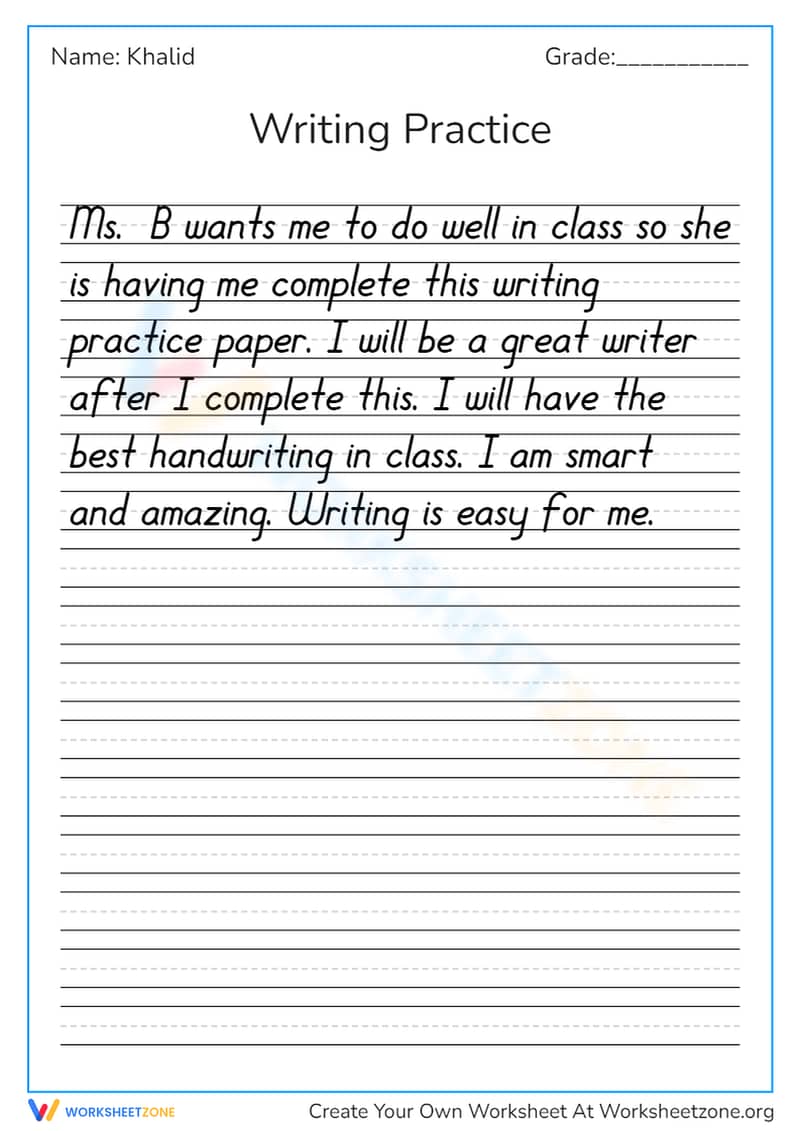 Handwriting/Assignments Expert 3