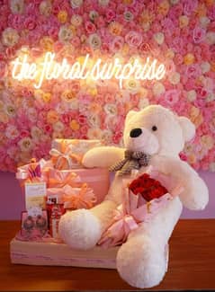 teddy bear,gift, chocolate baskit, bukky, flower 03288327915