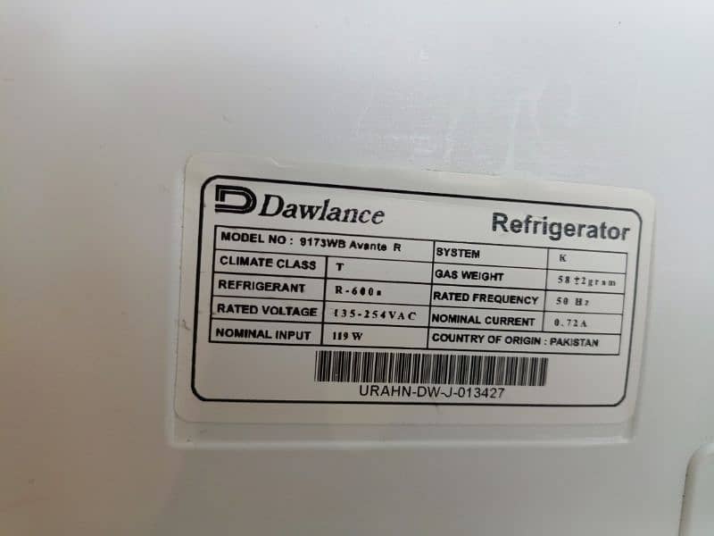 dawlance fridge avante 12cbft 2