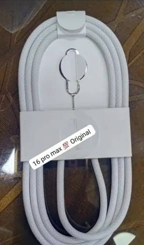 Original apple iphone 16 pro max data cable wire taar sixteen 0