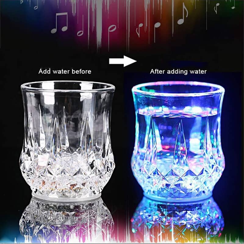 Flash Light Up Cups,Automatic Water Multicolor LED Glasses For kids 4