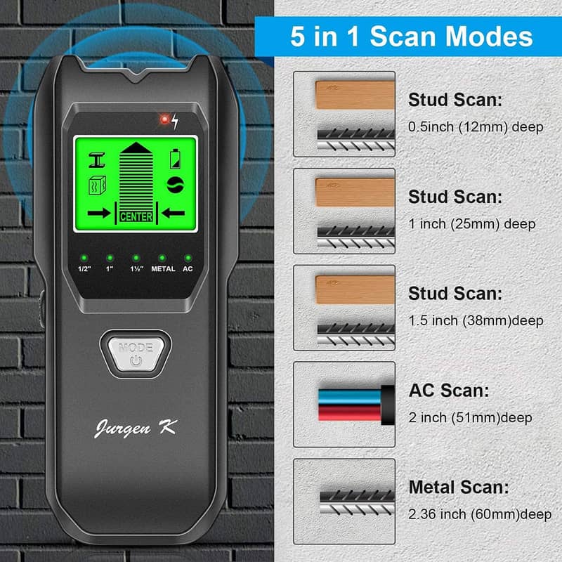 FOLAI 4 in 1 Stud Finder Sensor Wall Scanner 10