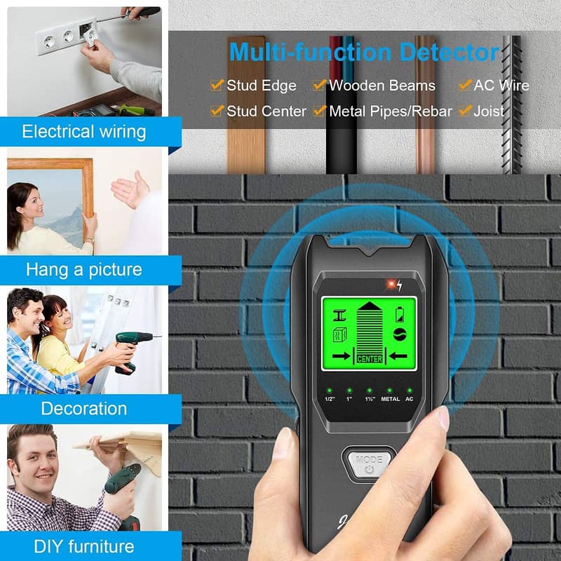 FOLAI 4 in 1 Stud Finder Sensor Wall Scanner 12