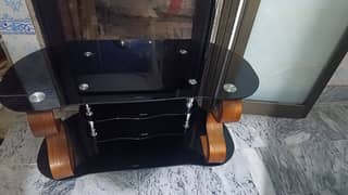 TV Trolley with tempered glass For Sale