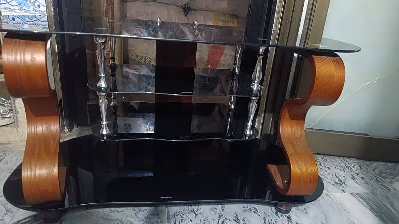 TV Trolley with tempered glass For Sale 1