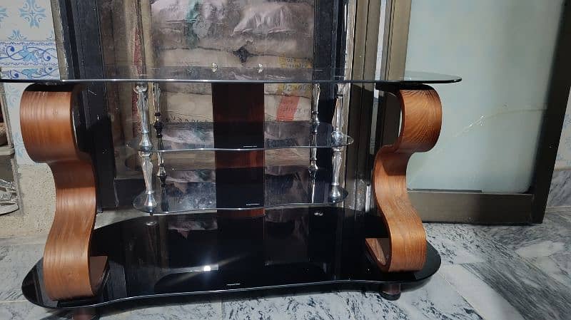 TV Trolley with tempered glass For Sale 3