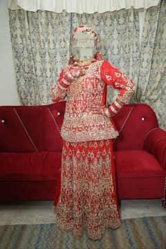 Bridal lehnga Red Colour