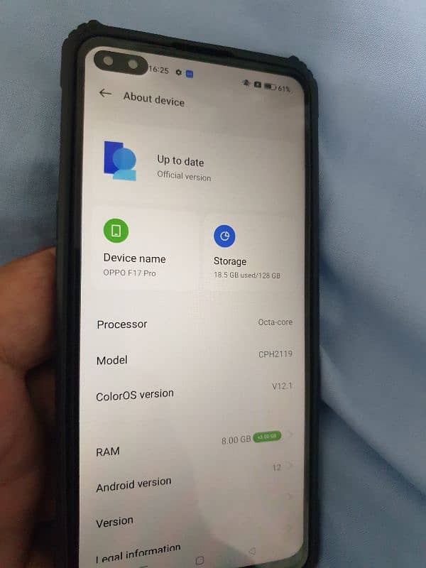 Oppo F17 Pro Screen changed with original VOOC charger exchange posibl 1