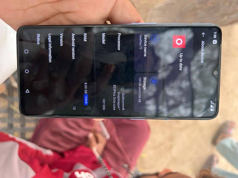 OnePlus 7t 256 gb global 03014141936 sirf is no PE rbta Kare Whts call 2