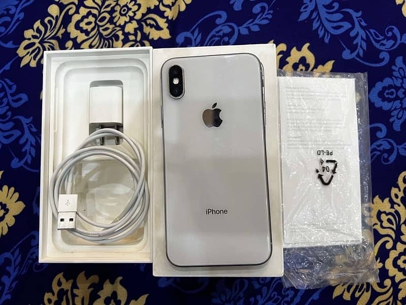 iphone X PTA approved with Box & Charger LLA Model 2