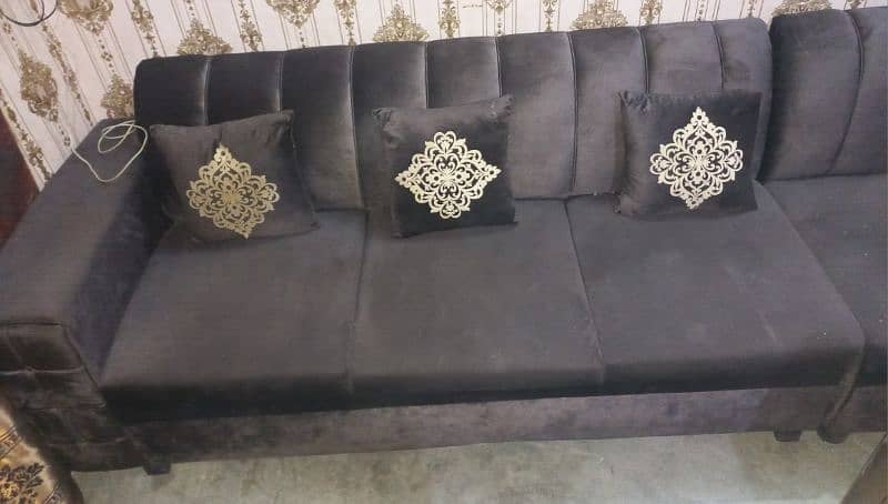 7 seater L Shape Sofa Set with Design cushions and  Matching Colours 4