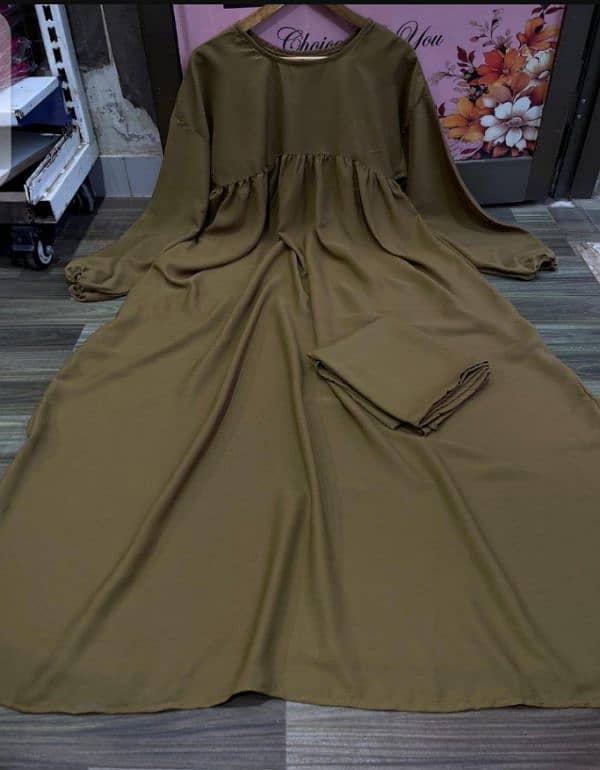 Georgette full Abaya with stoler 1