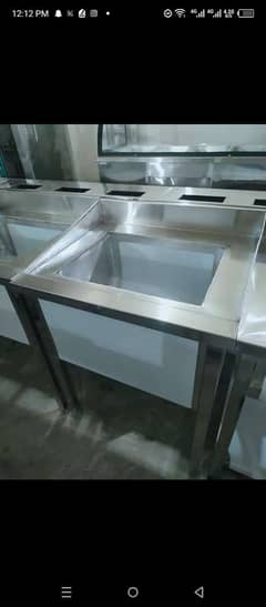 single washing sink pizza oven dough mixer fryer table make table gril