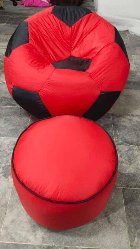 premium and luxurious parachute and leather bean bags 1