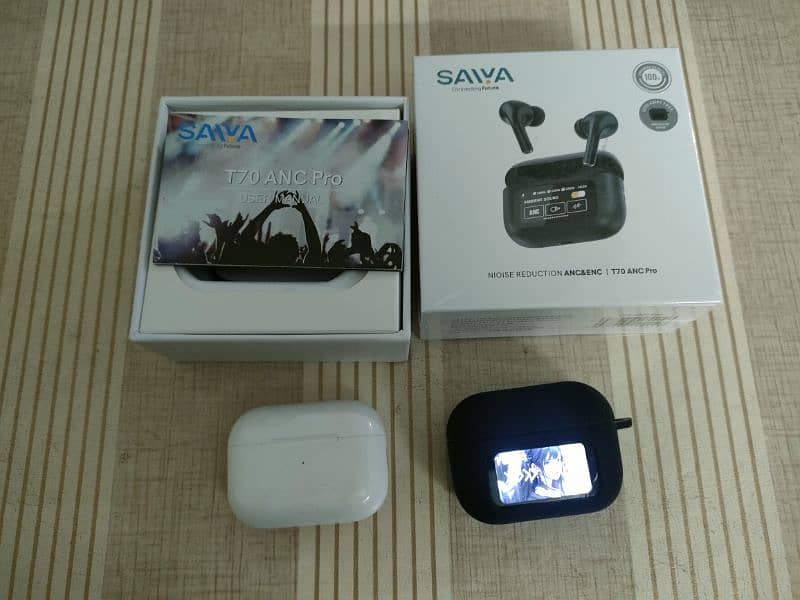 Saiya T70 ANC Pro Touch Smart Screen Airbuds 4