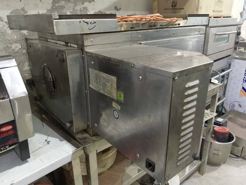 conveyor pizza oven Korean brand 18" belt dough mixer fryer make table 2