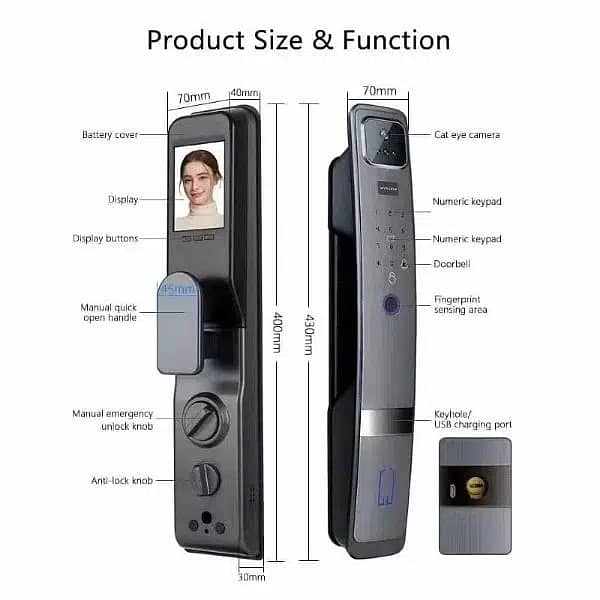 Smart Wifi Fingerprint wooden | glass door lock 8