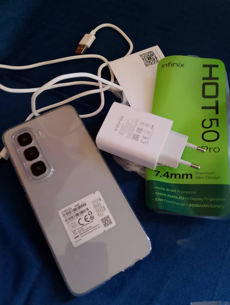 Infinix Hot 50 pro kit and orginal charger (New) 0