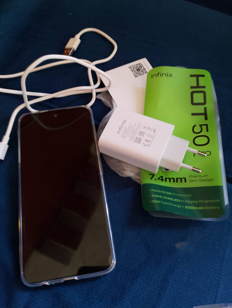 Infinix Hot 50 pro kit and orginal charger (New) 1